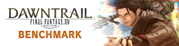 Dawntrail Final Fantasy XIV Benchmark Promo image with Meteor/Default WOL as Viper